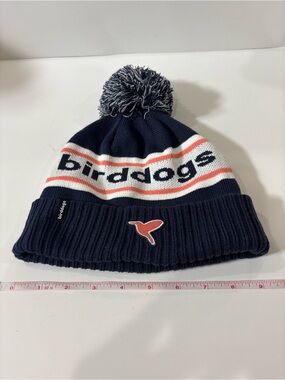 Birddogs Navy toque with pompom